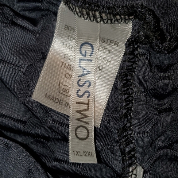 Slate blue / grey textured leggings 1X /2X - Picture 4 of 7